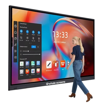 55 65 75inch Touch Screen Interactive LED Panel Dual Operating System Smart Board Interactive Whiteboard