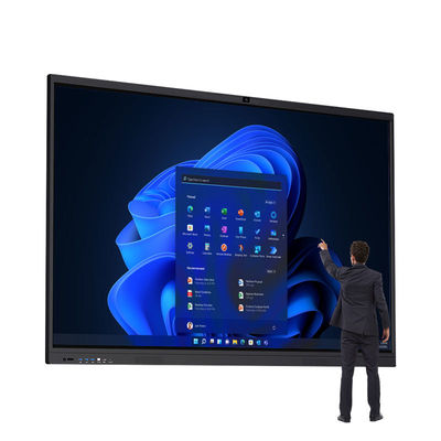 2025 Top Mobile Smart Board 4k Screen Interactive Flat Panel 75-inch Led Multi-touch Dual System Digital Display Whiteboard