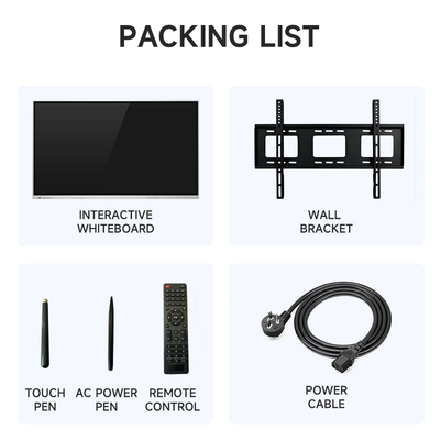 Hot Selling 55 65 75 85 Inch Multi Touch Screen Interactive Smart Board Ops Android Anti-glare Interactive panel Teaching Boards