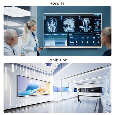 55 Inch 4K Interactive Smart Whiteboard  Uhd Digital Touch Screen Smart Board Custom Magnetic Whiteboard for Teaching
