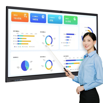 OEM 65" 75" 85" 98'' Inch Portable Interactive Flat Panel Touch Screen Smart Board Interactive  Whiteboard for Office Conference