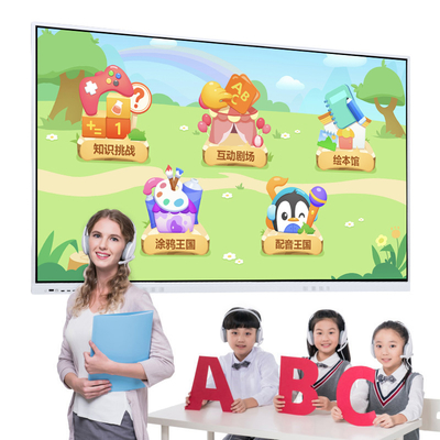 65 75 85 98 110 Inch 20 Points Touch LCD Display  Interactive Flat Panel Electronic Whiteboard Digital Smart Board for Classroom