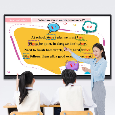 Movable HD Interactive Electronic Smart Board Multi Points Touch Screen Whiteboard for Teaching