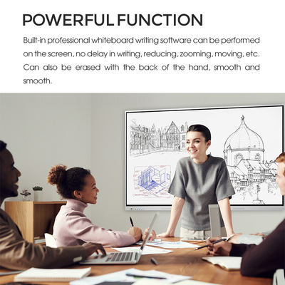 55 65 75 86 98 Inch 4k All in One Digital Board Ir Interactive Smart LCD Whiteboard 20 Points Touch TV for Classroom