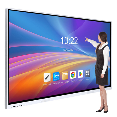 Whale Screens Android Based Virtual Smart Board 110 Inch Smart Interactive Lcd Display Whiteboard Flat Panel With Mobile Stand