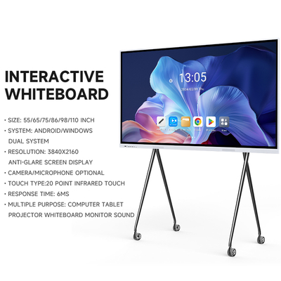 Touch Screen LCD Display Meeting Room Digital Interact Smart White Board Interactive Whiteboard for Classroom School Teching