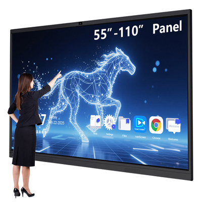 55 65 75 85 86 98 110 Inch Pen Finger Touch Interactive Flat Panel 4k Lcd Digital Interactive Smart Boards for Schools Teaching