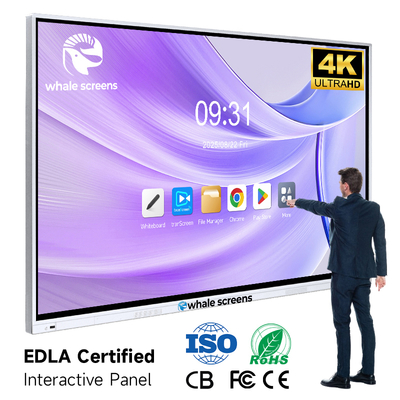 55 65 75 85 86 Inch Interactive Panel Ready to Ship LCD Board Writing School Android Interactive Smart Board with Touch Screen