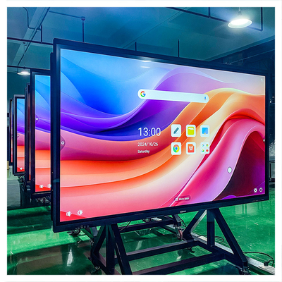 55 65 75 85 100 Inch Touch Screen Interactive LED Panel Dual Operating System Smart Board Interactive Whiteboard for Education