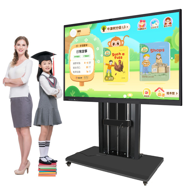 Whale Screens OEM ODM 55-Inch Touch Screen Interactive Smart Board Moveable Electronic Whiteboard for Meetings and Conferences