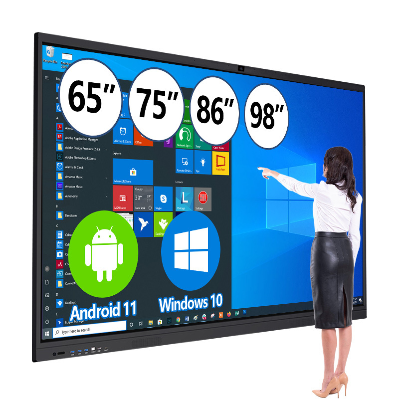 65/75/85/86/98/110 Inch LCD Display Smart Board Digital Whiteboard Educational Equipment Interactive Whiteboard