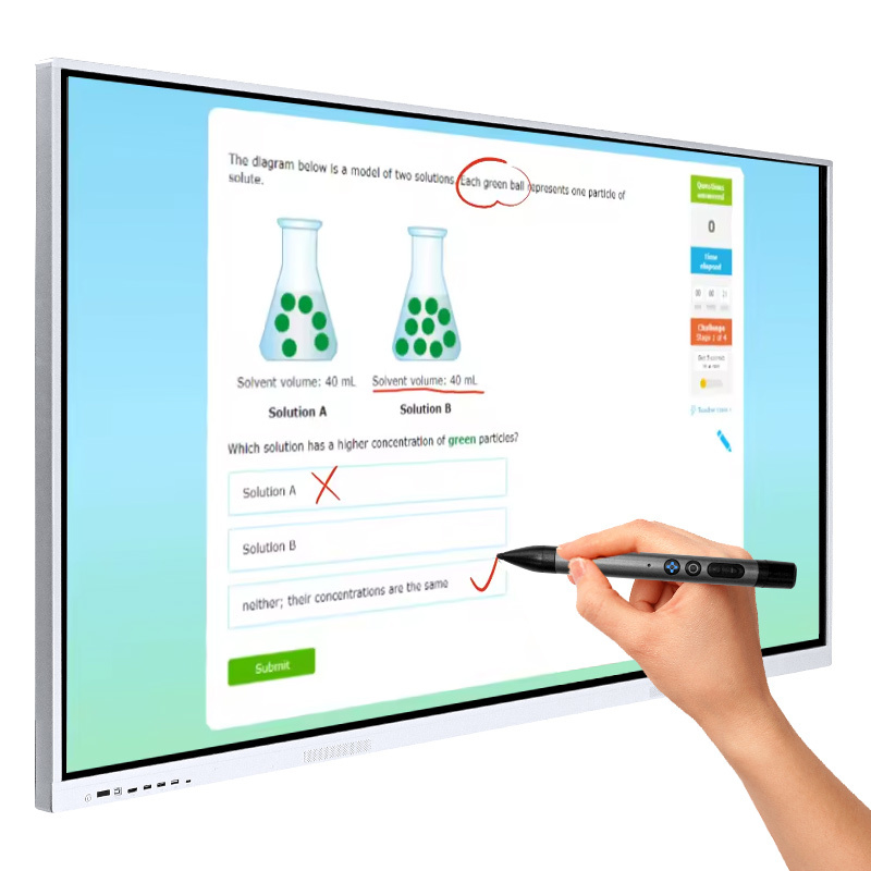 55 65 75 85 98 Inch Touch Screen Interactive Whiteboard Portable Interactive  Wireless Whiteboard Smart White Board Interactive