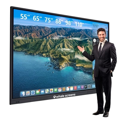 65/75/86/100 Inch 4K Display Smart Board Touch Screen Digital School Teaching Flat Panel Interactive Whiteboard