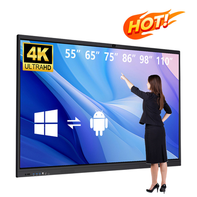 65 75 85 86 98 110 Inch Pen Finger Touch Interactive Flat Panel 4k Lcd Digital Interactive Smart Boards for Schools Teaching