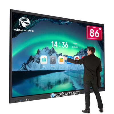 55 65 75 86 98 Inch Portable Stand Digital Smart Board Touch Screen Electronic Interactive Whiteboard for Classroom Business