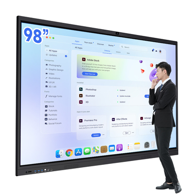 Education Digital Whiteboard 98 Inch Interactive Flat Panel Touch Screen Digital Tablet Whiteboard Smart White Board for School